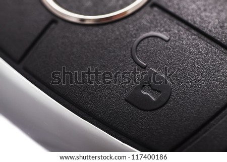 Car key, button to open the car.