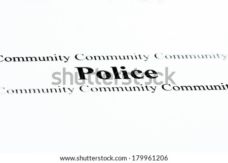 the  words police and community