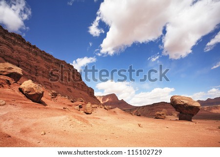 Magnificent American red desert. The \