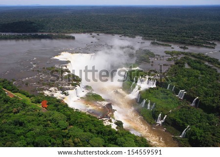 Iguazu waterfalls, the most famous in the world. \