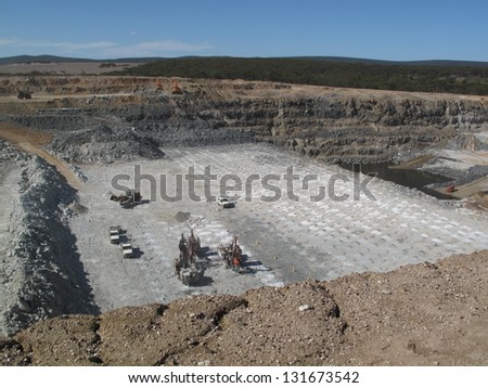 Galaxy Mining Lithium and Spodumene drilling holes for explosives in Ravensthorpe Western Australia