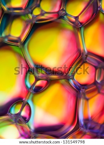 Red, yellow and green bubbles