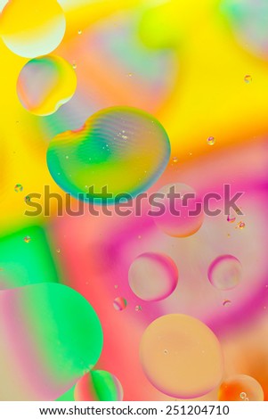 Rainbow bubbles - abstract oil and water background
