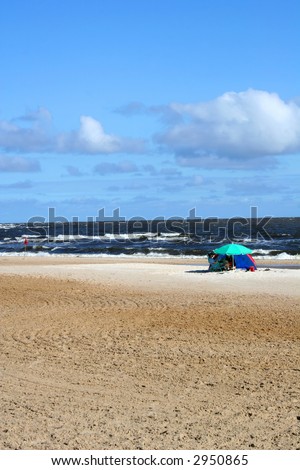 Beach with tent