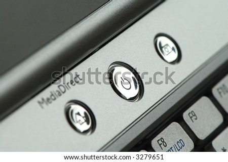 The close up shot of set of buttons of a notebook