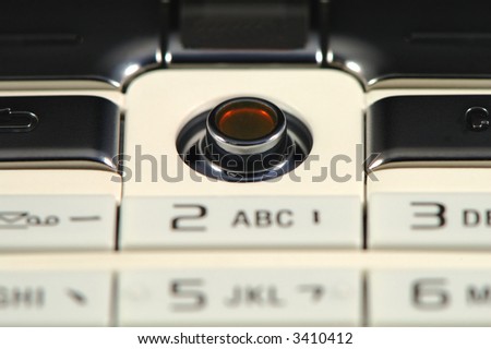 The close up shot of mobile keypad