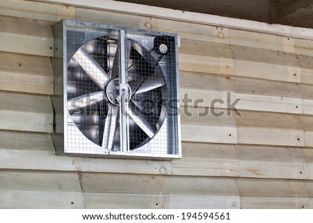 Industrial Building Exhaust Fan and Windows
