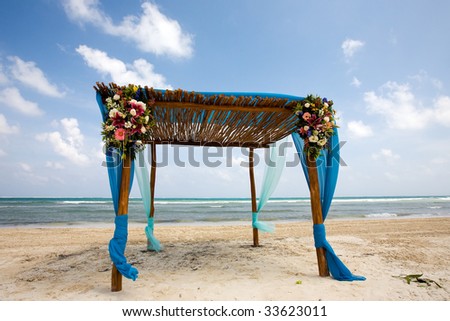 Destination wedding location on beach