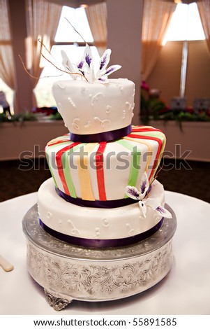 Contemporary Wedding Cakes on Modern Tilted Wedding Cake Stock Photo 55891585   Shutterstock