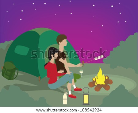 romantic camping