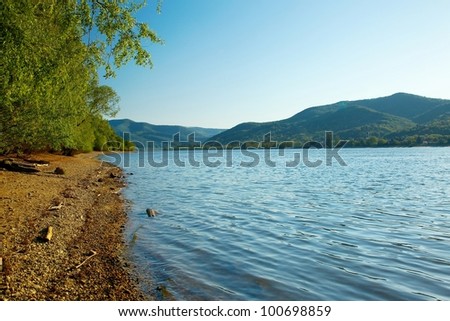 River landscape in nice weather
