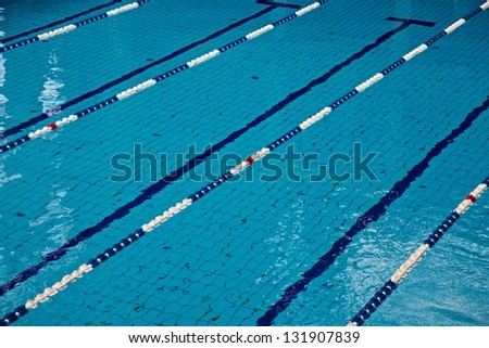 Swimming pool with rippling water