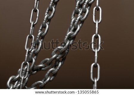 Hanging metal chains