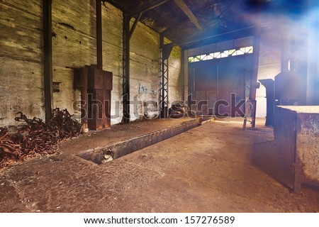 Abandoned industrial building interor