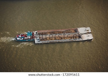 Water transportation on the river