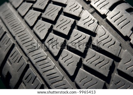 Closeup texture of a car tyre