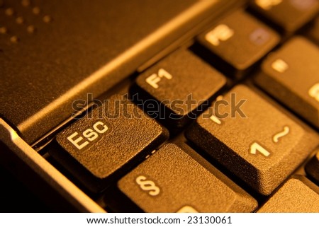 Keyboard detail with escape key