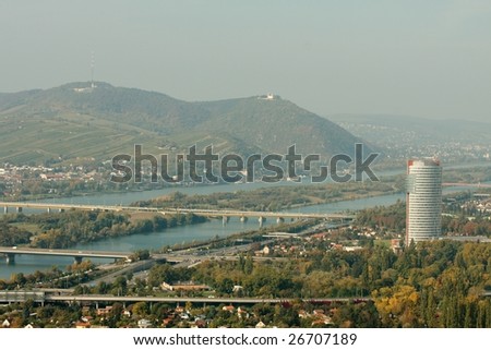 View of Vienna and hills around it