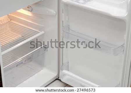 Lack of food - empty refrigerator
