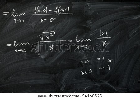 Blackboard in a school with math formulas