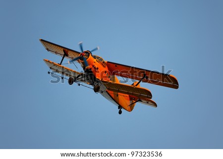 Old aircraft with sprayer device