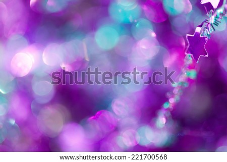 Colorful christmas background, out of focus bokeh