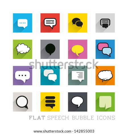 Flat Icon Designs Speech bubbles Layered vector illustration Flat Icon Designs Speech bubbles Layered vector illustration