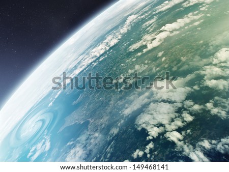 The Blue Marble - Planet Earth, The Planet Of Life. Illustration. No Nasa Images Used.