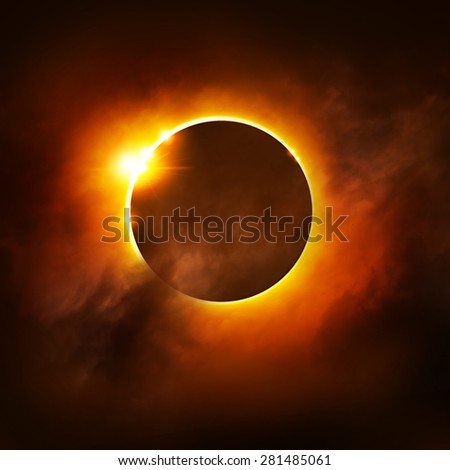 A Total Eclipse of the Sun. Illustration.