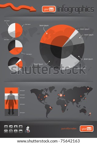 Business Infographics and charts. Vector illustration
