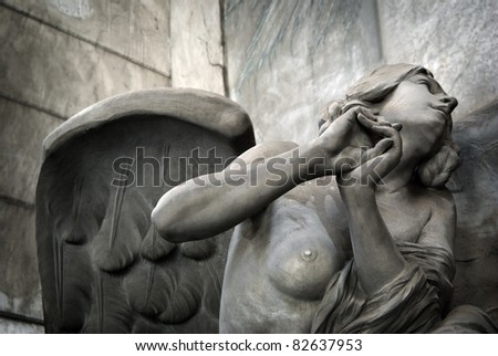 angel with naked breast angel with naked breast