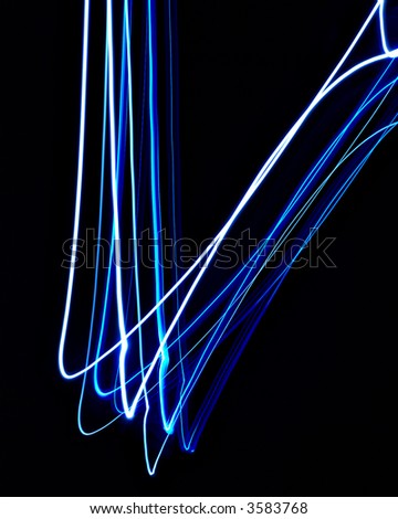 blue and white long exposure light trails