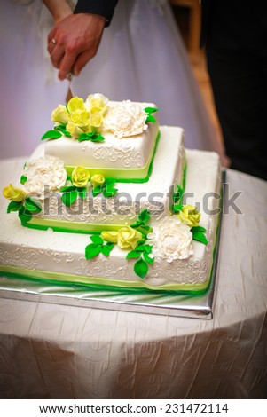 Wedding cake. Sweet cake.