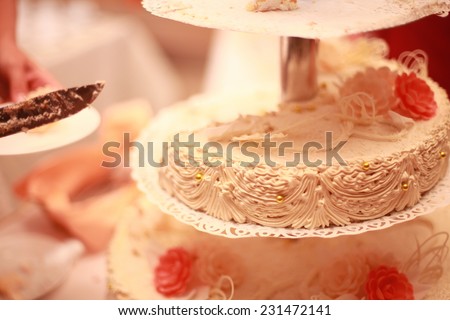 Wedding cake. Sweet cake.