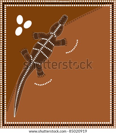 aboriginal crocodile art