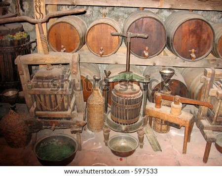 ancient grape pressing machine