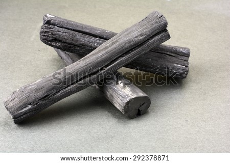 Japanese high-grade charcoal produced from ubame oak called Binchotan (Bincho charcoal)