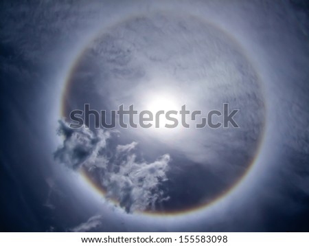 background Corona, ring around the sun.