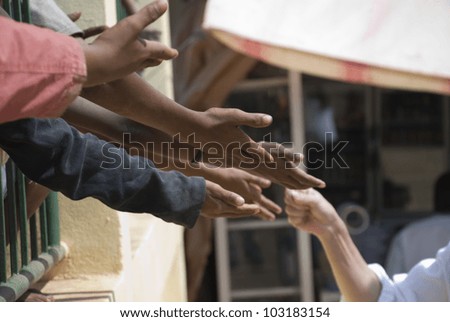 Children Reaching