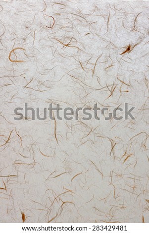 Textured decorative paper for writing with splashes of yarn fabric structure