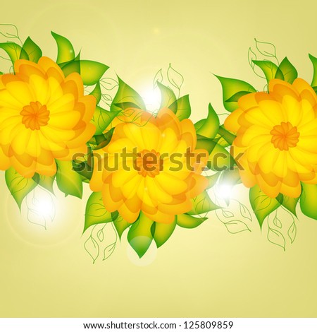 Invitation with abstract floral background Invitation with abstract floral background