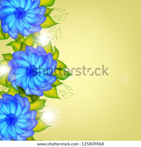Invitation with abstract floral background Invitation with abstract floral background