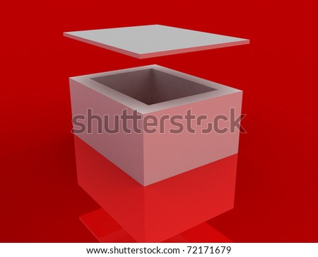 open chest isolated on red