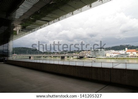 LINZ, AUSTRIA - JANUARY 15: View of the Danube from the \