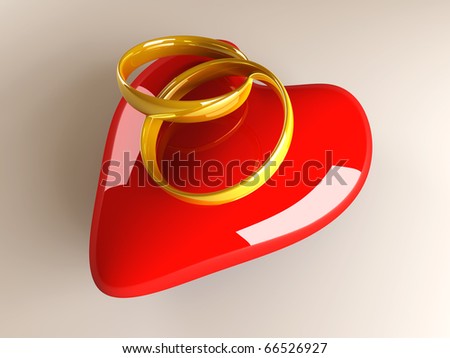 stock photo Marriage symbol 3D rendered Illustration
