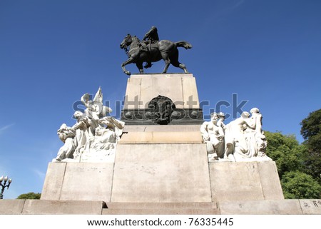 Historical Monument of Bartolome Mitre in Buenos Aires, Argentina, South america.