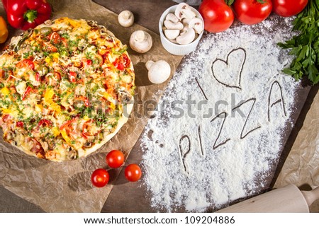 I love pizza with fresh vegetables