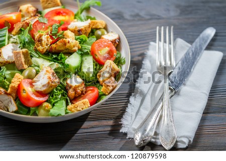 Healthy salad ready to eat
