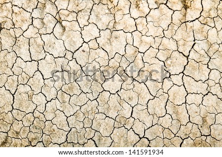 Cracked dry land without water