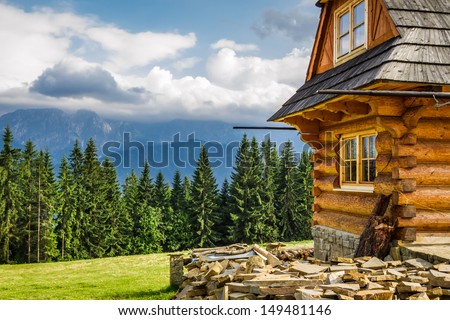 Rural cottage in the mountains